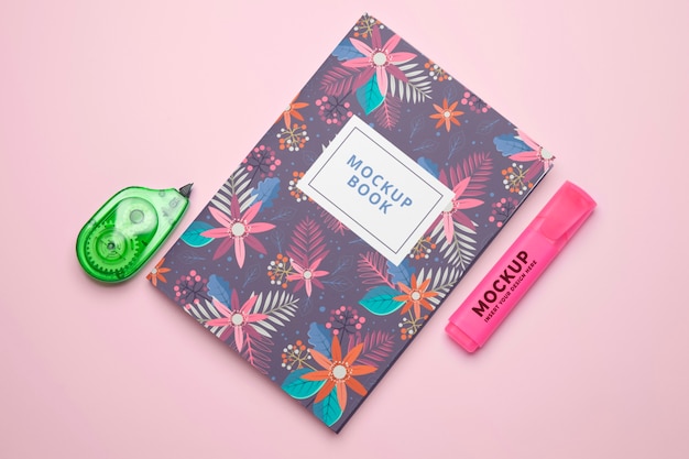 PSD colorful stationery collection for teens and children