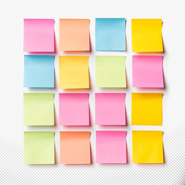 PSD colorful sticky notes