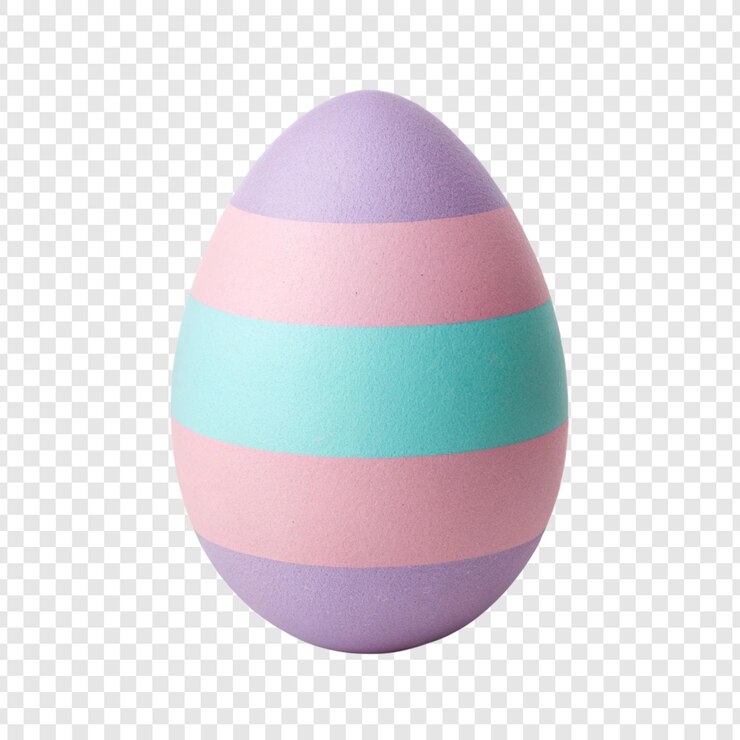 PSD colorful striped easter egg
