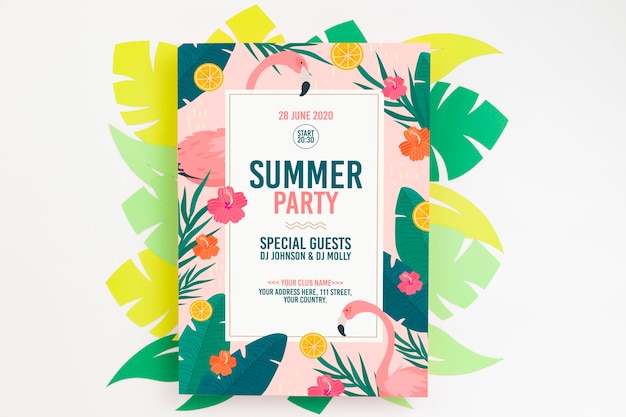 Colorful summer concept mock-up