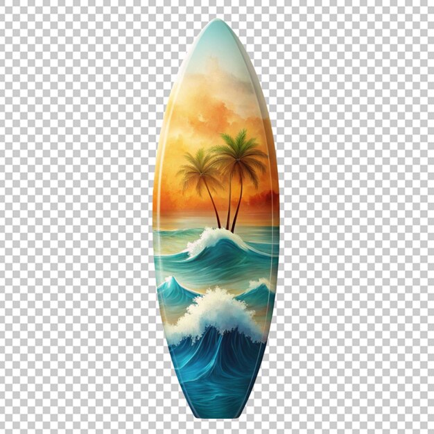 PSD colorful surfboard