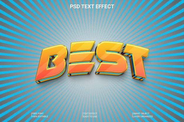 colorful text effect with the titlebest text effect
