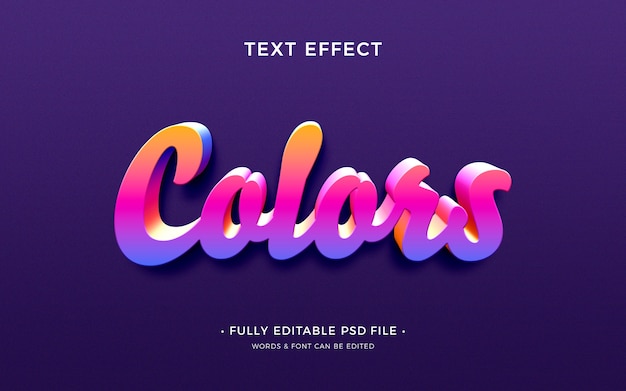 PSD colorful  text effect