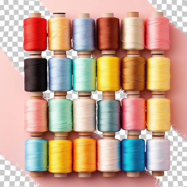 PSD colorful thread on transparent background