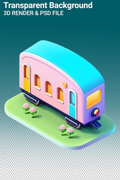 A colorful toy train with a door that says  e  on the side