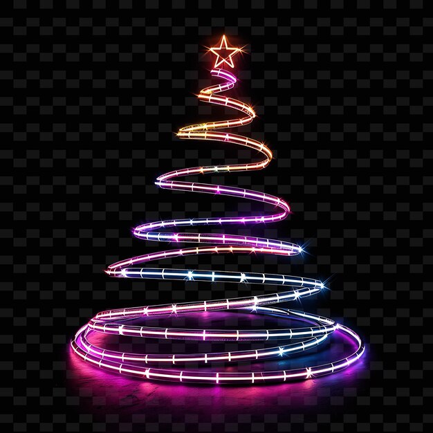 PSD un albero colorato con luci che dicono xmas su di esso