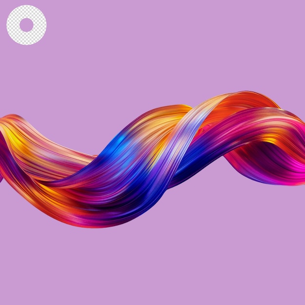 Colorful twisted ribbon