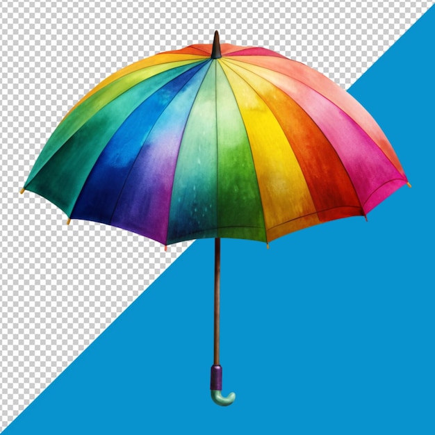 PSD colorful umbrella on transparent background