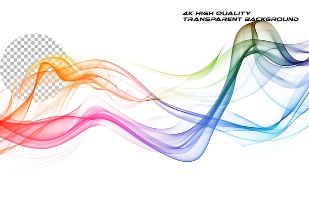 PSD disegno vettoriale colorato di una linea colorata nella forma su sfondo trasparente