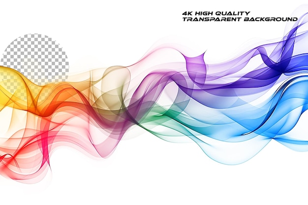 PSD Цветный векторный дизайн цветной линии в форме на прозрачном фоне