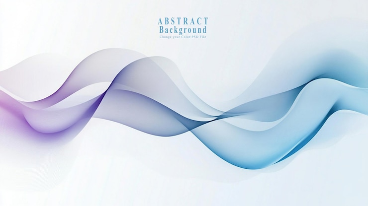 PSD a colorful wave that is on a white background