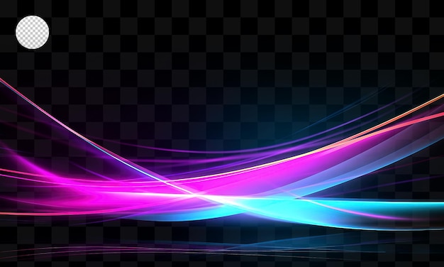 PSD a colorful wave on a transparent background