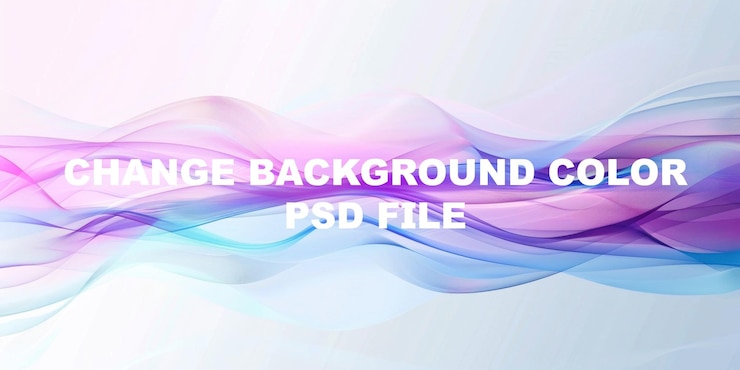PSD a colorful wave with a blue and pink hue stock background