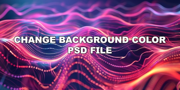 PSD a colorful wave with many dots on it stock background
