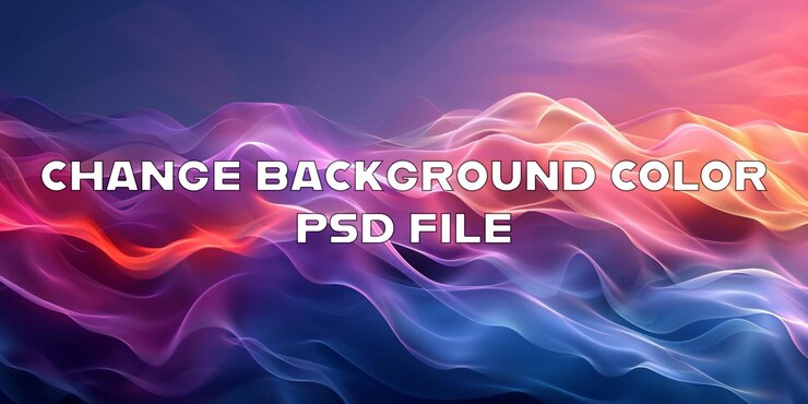 PSD a colorful wave with purple blue and orange colors