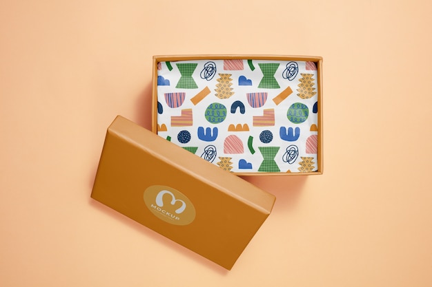 Colorful wrapping tissue paper mock-up