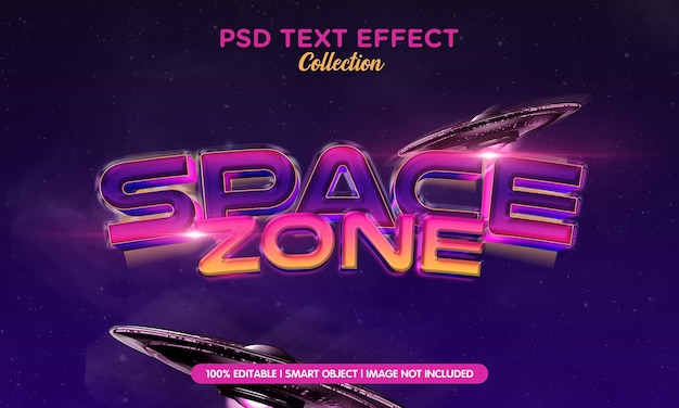 PSD colorfull space zone text effect