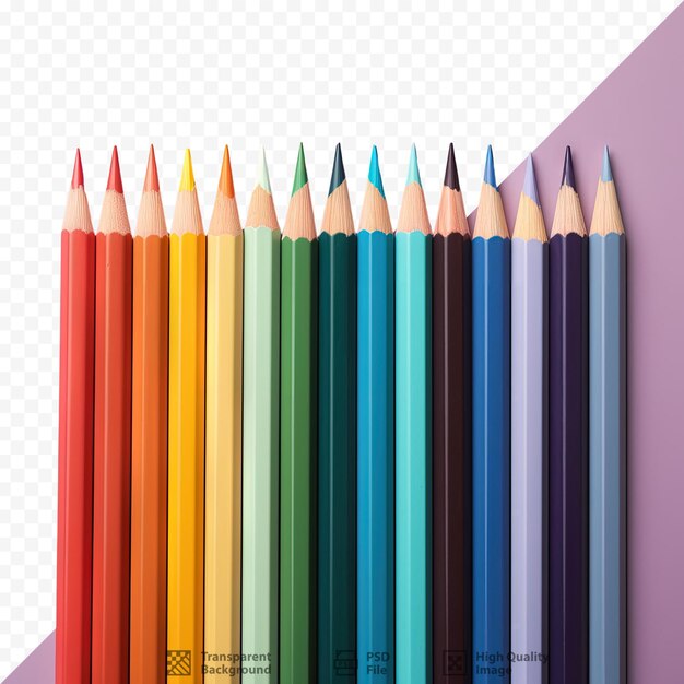 PSD coloring pencils on a dark surface