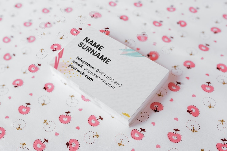 PSD colors business card mock up 
