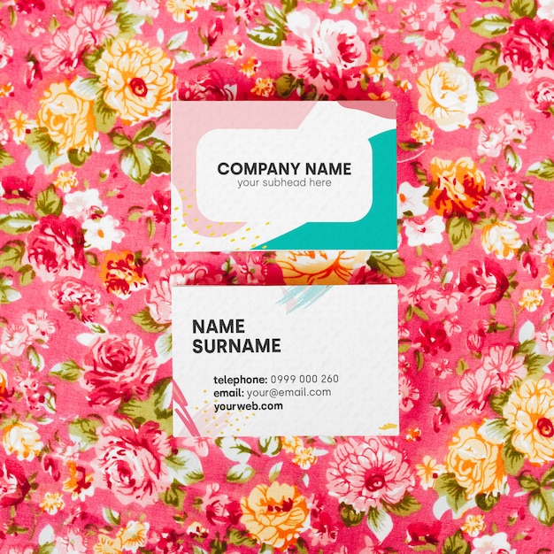 colors business card mock up 