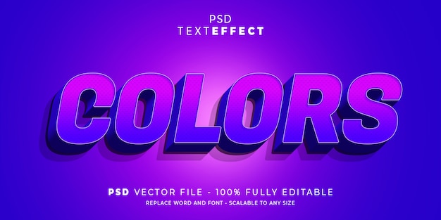 Colors text effect