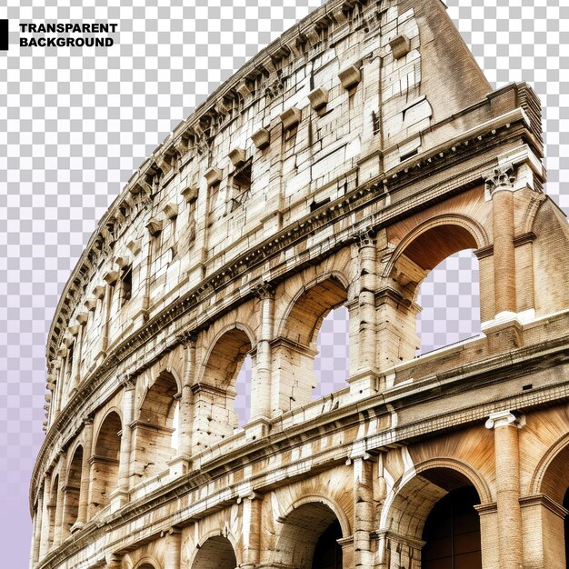 PSD colosseum rome on transparent background