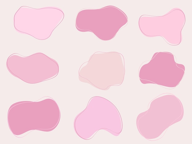 colourful abstract shapes fluid hand drawn organic shapes vector shape creative element
