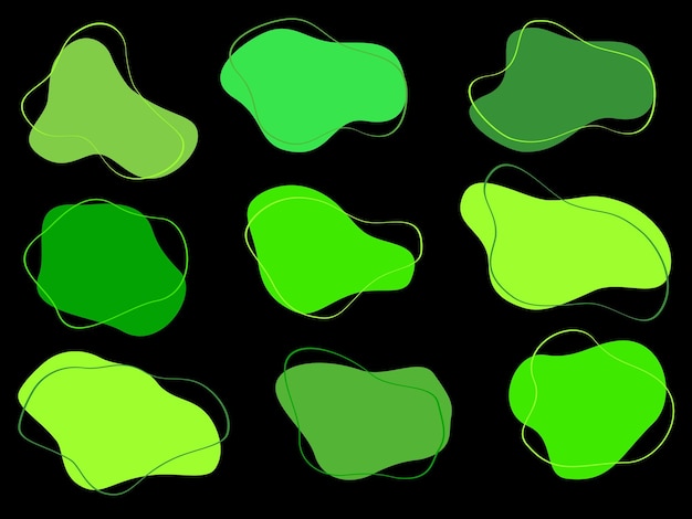 Красочные абстрактные формы жидкие ручные органические формы векторные формы творческие элементы