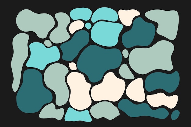 colourful abstract shapes fluid hand drawn organic shapes vector shape seamless element soft