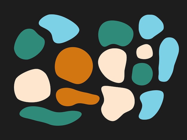 colourful abstract shapes fluid hand drawn organic shapes vector shape seamless element
