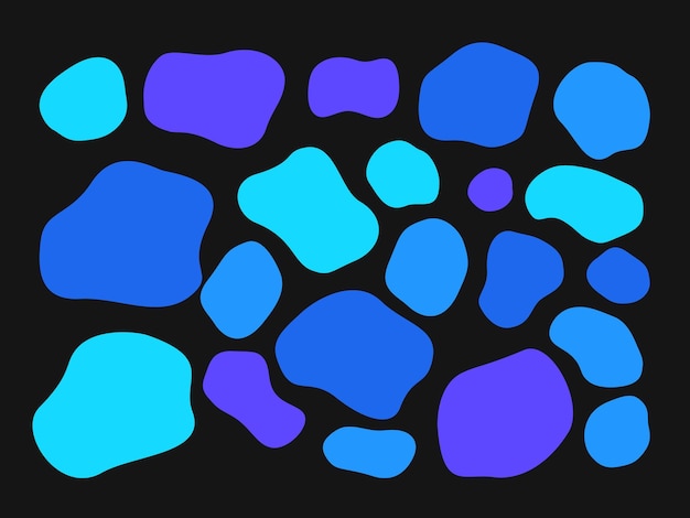 colourful abstract shapes fluid hand drawn organic shapes vector shape seamless element
