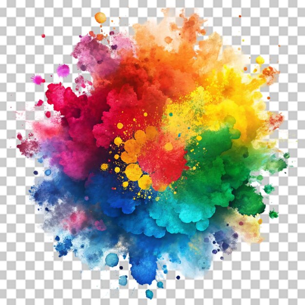 Colourful detailed watercolour splatter background