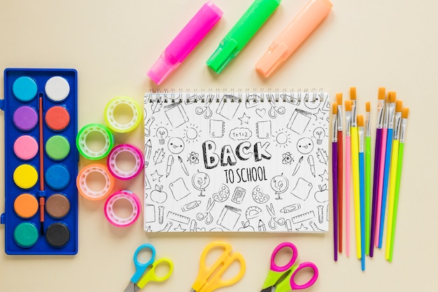 PSD colourful products for the beginning of school