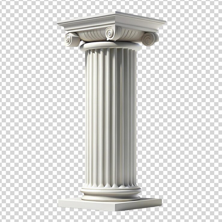 PSD column arch isolated on transparent background