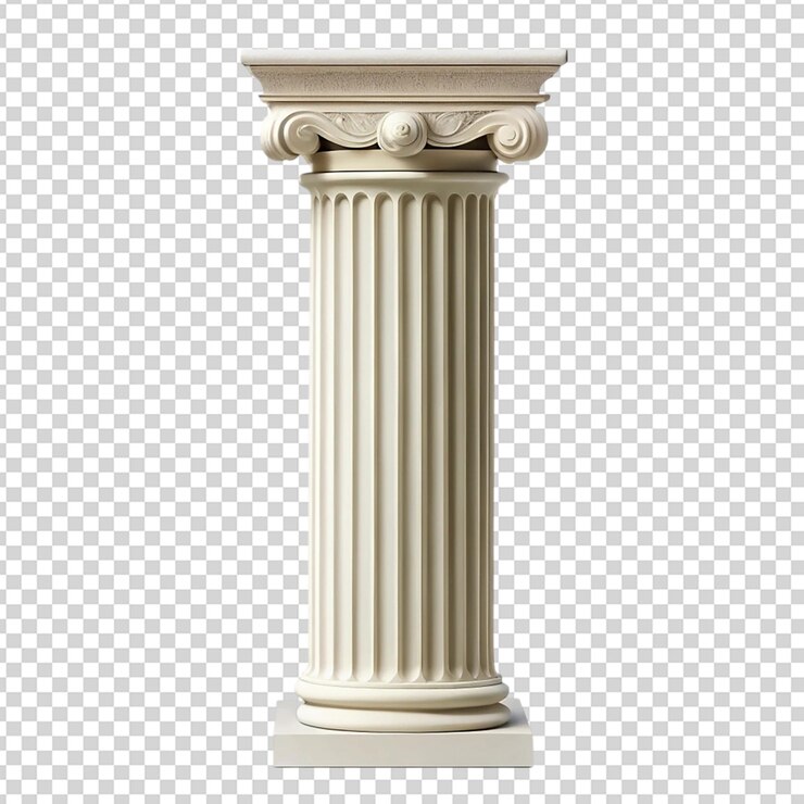 PSD column arch isolated on transparent background