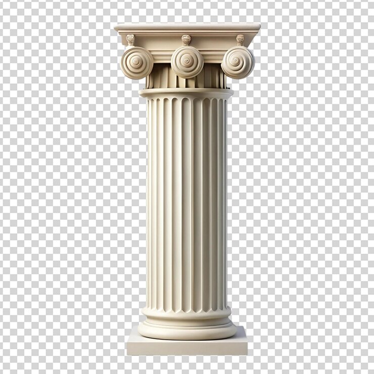 PSD column arch isolated on transparent background