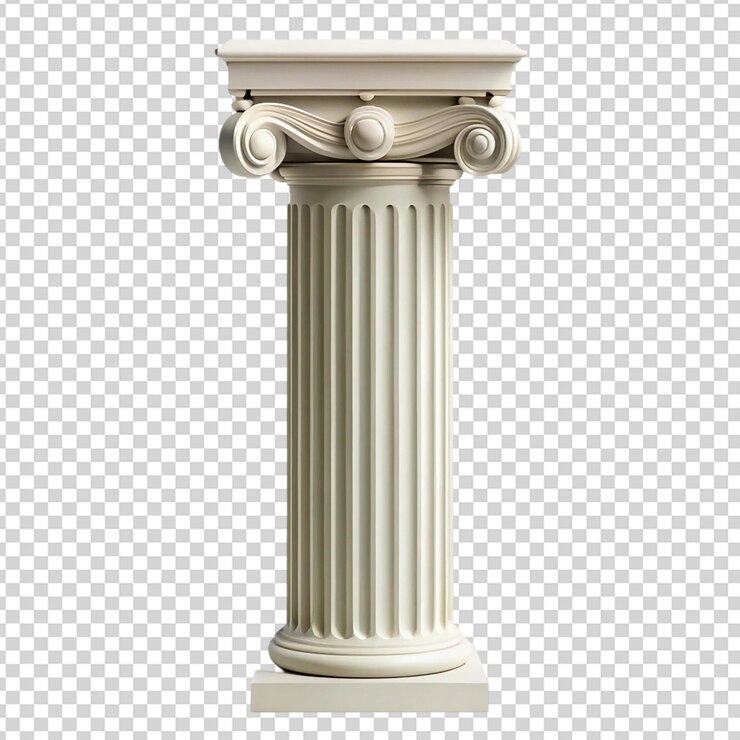 PSD column arch isolated on transparent background