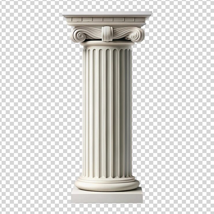 PSD column arch isolated on transparent background