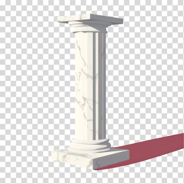 PSD column png cutout isolated on transparent background