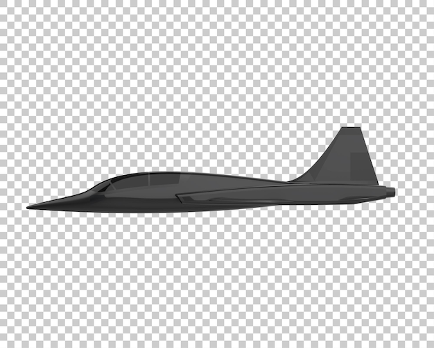 Combat aircraft on transparent background 3d rendering illustration