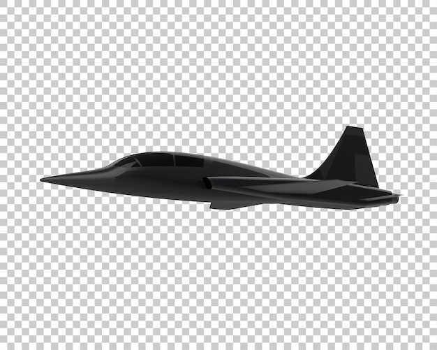 Combat aircraft on transparent background 3d rendering illustration