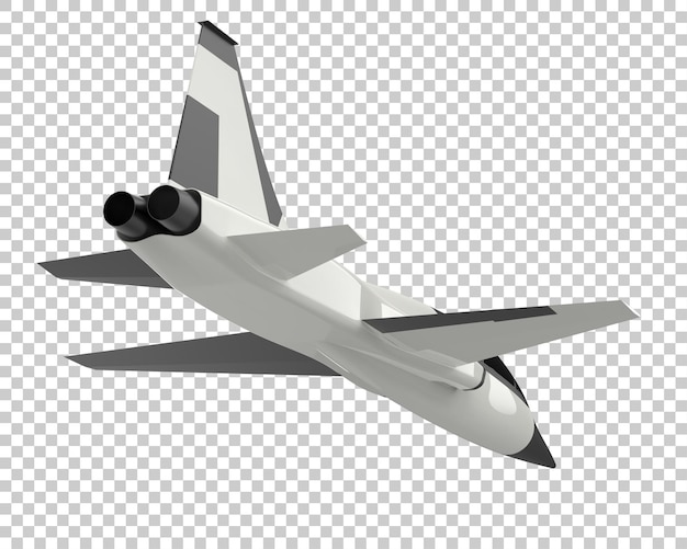 Combat aircraft on transparent background 3d rendering illustration