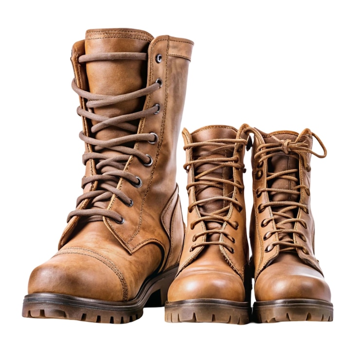 PSD combat boots for adult and kid in family concept i