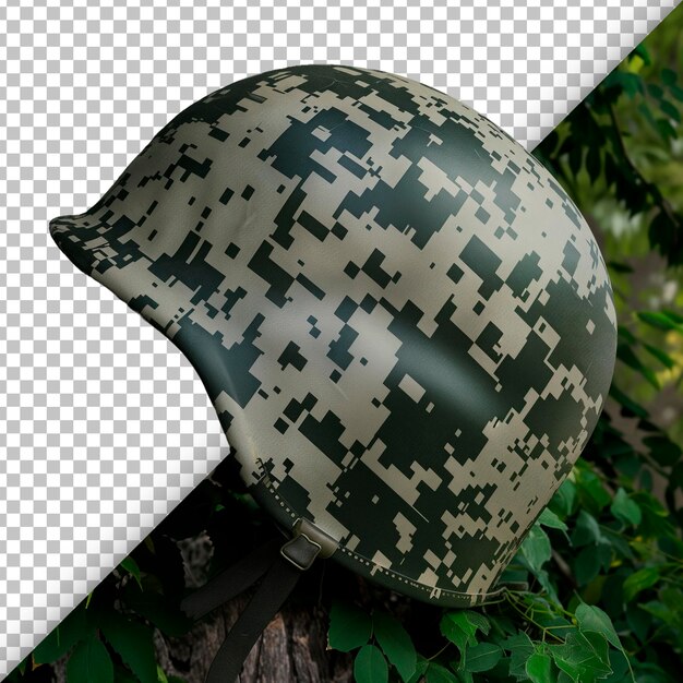 PSD combat helmet with detailed transparent background