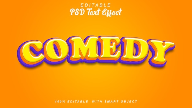 Comedy 3d style text effect