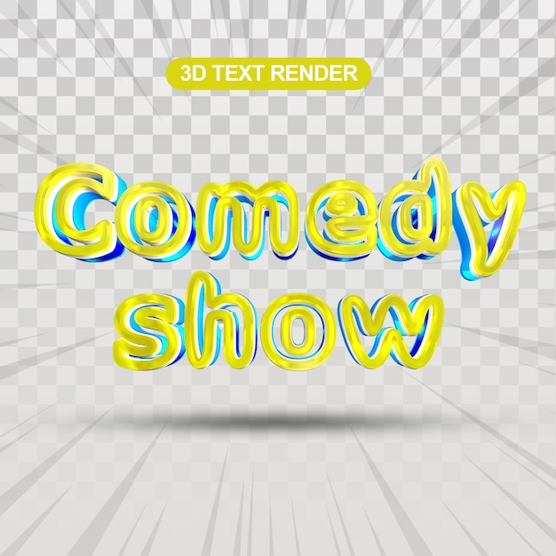 PSD comedy show 3d tekst