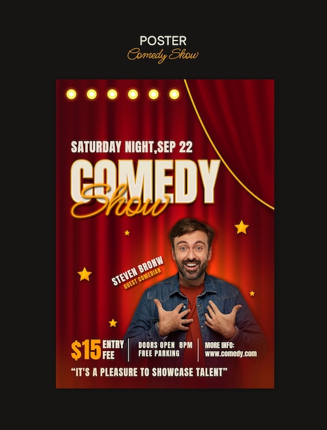 Comedy show template design