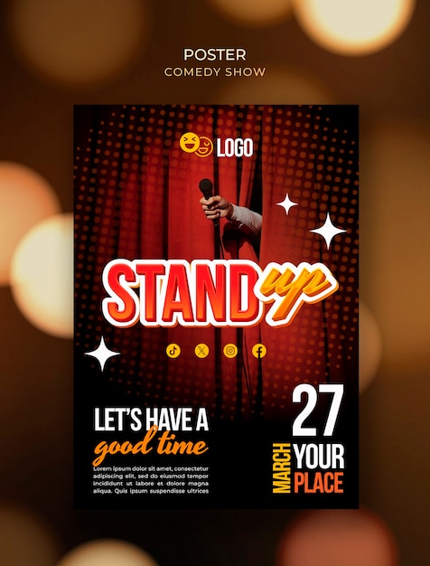 comedy show template design