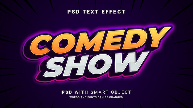 Comedy show text effect