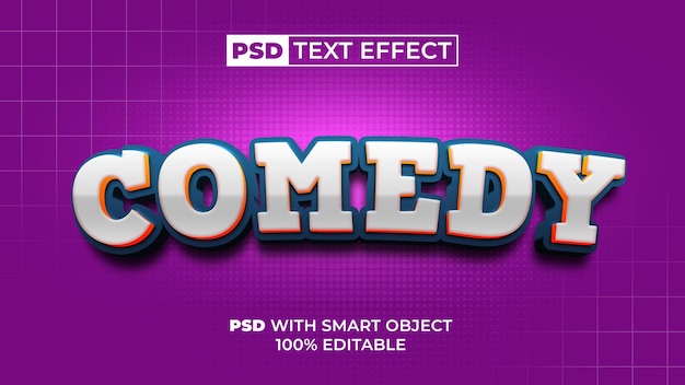 Comedy text effect cartoon style Editable text effect